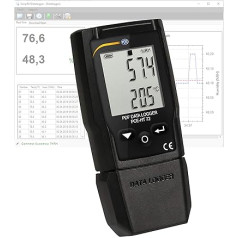 Temperatūras datu reģistrators PCE-HT 72 PDF datu reģistrators temperatūrai un mitrumam/ziņojums kā PDF fails