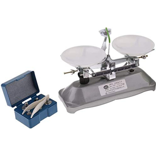 Utoolmart 1 Set 100g Bench Scale 5g 10g 20g 50g Kalibrēšanas svari Svari Svari Svari Skolas fizika Mācību rīks Laboratorijas piederumi