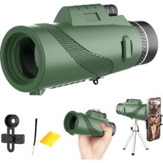 Monocular Telescope HD 40 x 60 HD Monocular Telescope Mobile Phone Binoculars Lens FMC BAK4 Waterproof with Holder & Tripod for Climbing Bird Watching Hunting Concert Football Game Travel