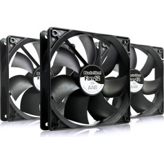 AABCOOLING Black Silent Fan 12 - тихий и эффективный 120 мм корпусной вентилятор с 4 антивибрационными накладками - корпусной вентилятор, вентилятор, венти