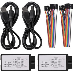 Gotoger 2 rinkiniai USB loginis analizatorius 24MHz 8 kanalai 24m/s Loginis analizatorius derintuvas, skirtas ARM FPGA loginiam analizatoriui Loginis analizatorius 24M 8CH