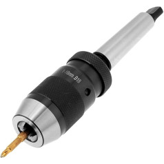 1-16 mm Keyless Drill Chuck 45# Steel Self-Pulling Keyless Lathe Chuck with MT3-B18 Taper Arbor Hand Portable Hand Drill Chuck Taper Lathe for Motor