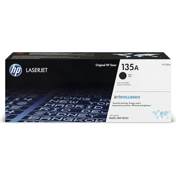 HP 135A melna oriģinālā LaserJet melnā tonera kasetne (W1350A)