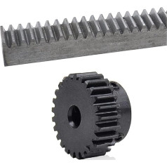 DINGGUANGHE-CUP Dauerhaft 1 stück Ritzel 1MOD 12x12x1500mm 1 Modul Hohe Präzisionsgetriebegestell Stahlzahnräder 1 stück 1m 25Teeth Bohrung (cauruma diametrs : 6mm, zobu skaits : 25 zobi)