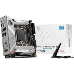 MSI MPG Z790I Edge WiFi Motherboard, Mini-ITX - Supports Intel 12th, 13th and 14th Gen Processors, LGA 1700-105A SPS VRM, DDR5 Memory Boost 8000+MHz/OC, PCIe 5.0 x16, 2 x M.2 Gen4, Wi-Fi 6E