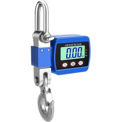 TAITUS Digitale Hängewaage 1100 lb/500 kg Mini-Handheld-Digital-Industrie-Hängekranwaage mit Haken, elektronisches Wiegen for die Jagd auf dem Bauernhof, Angeln im Freien (Color : Blue, Size : 1 UK)