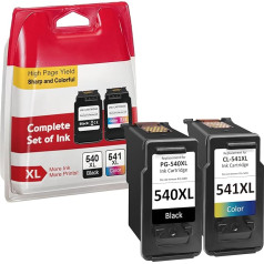 Sunnieink Printeru kasetnes 540 541 XL, PG-540 CL-541 XL, kasetnes saderīgas ar Canon 540 541 Multipack XL, priekš Pixma TS5150 TS5151 TS5100 MX475 MG3650 MG3650s MG3600 MG4250 MX535 MX395 MG3200