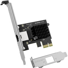 WAVLINK 1G Base-T PCIe tīkla karte, 1000/100/10Mbps PCI Express Ethernet adapteris ar RTL8111H, 1G NIC operētājsistēmai Windows 11/10/8/8/8.1/7/XP/Vista un Linux ar zema profila kronšteinu