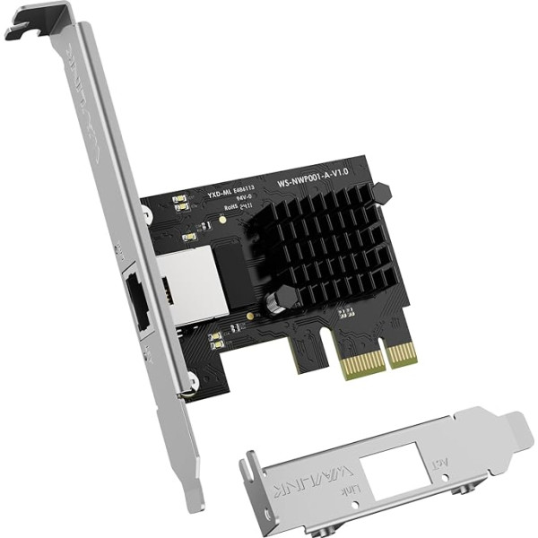 WAVLINK 1G Base-T PCIe tinklo kortelė, 1000/100/10Mbps PCI Express Ethernet adapteris su RTL8111H, 1G tinklo kortelė, skirta 