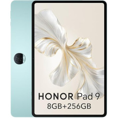 HONOR Pad 9 planšetdatori 8GB 256GB, 12.1 collu 120Hz 2.5K liels ekrāns, 8 skaļruņu audio sistēma, Snapdragon 6 Gen 1, WiFi versija, zaļš