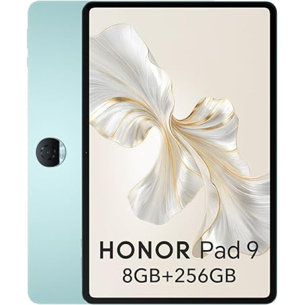 HONOR Pad 9 planšetdatori 8GB 256GB, 12.1 collu 120Hz 2.5K liels ekrāns, 8 skaļruņu audio sistēma, Snapdragon 6 Gen 1, WiFi versija, zaļš