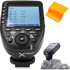 Godox Xpro-C kameras zibspuldzes trigeris Canon bezvadu tālvadības 2,4GHz 1/8000s HSS TTL konversija - manuāls, liela ekrāna dizains, pielāgojamas funkcijas