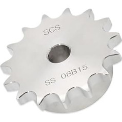 Zobu spirālveida konusveida zobrats 10-25 zobu zobrats Sprocket tērauda solis 12,7 mm Rūpnieciskā sprocket 08B ķēdes piedziņas sprocket (izmērs: 20 zobi)