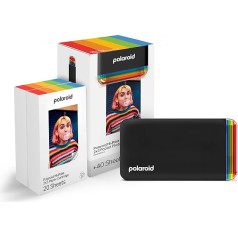 Polaroid Bundle Hi-Print+Paper - 2. paaudze - ar Bluetooth savienots 2x3 kabatas fotoattēlu un krāsu subprinteris - melns