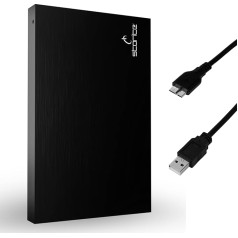 Storite 2,5 collu īpaši plāns 2,5 collu pārnēsājamais ārējais cietais disks 500 GB HDD dublējumkopija ar USB 3.0 ātru datu pārsūtīšanu, saderīgs ar PC, Mac, Xbox One, Windows, spēļu, klēpjdatoru un galddatoru (melns)