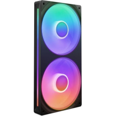 NZXT F240 RGB Core - 240 mm vienrāmja ventilatoru bloks ar 2 x 120 mm RGB ventilatoriem - ātruma un apgaismojuma vadība - augsts statiskais spiediens un gaisa plūsma - 8 aRGB LED uz ventilatoru - melns