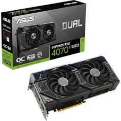 Игровая видеокарта ASUS Dual GeForce RTX 4070 Ti Super OC Edition 16GB GDDR6X (Nvidia RTX4070 DLSS 3, PCIe 4.0, 1x HDMI 2.1a, 3X DisplayPort 1.4a, DUAL-RTX4070TIS-O16G)