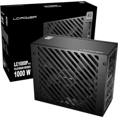 LC-Power LC1000P 80 Plus Platinum pilnībā modulārs barošanas bloks ar 850 W jaudu un 10 PCI Express pieslēgvietām