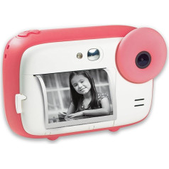 AGFA PHOTO Realikids Instant Cam Pink - Instant Camera bērniem - Foto, selfiju un video uzņemšanai - 3 termopapīra ruļļi 300 fotogrāfijām - LCD ekrāns - ARKICPK