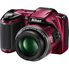 Nikon Coolpix L810 Digitalkamera (16 megapikseļu, 26-Fach Opt. Zoom, 7,5 cm (3 Zoll) displejs, bildstabilisiert) rot