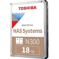 Внутренний жесткий диск Toshiba 18TB N300 - NAS 3,5-дюймовый жесткий диск SATA, поддерживает до 8 отсеков для дисков, предназначен для круглосуточных сис