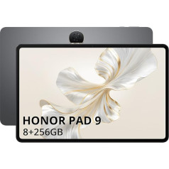 Honor Pad 9 planšetdatori 8GB 256GB, 12.1 collu 120Hz 2.5K liels ekrāns, 8 skaļruņu audio sistēma, Snapdragon 6 Gen 1, WiFi versija, pelēks