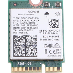 HighZer0 Electronics Killer AX1675i Tri Band WiFi 6E kortelė 802.11ac ax belaidis NGFF M.2 Key E WiFi kortelė Tinklo adapteris BT5.2 