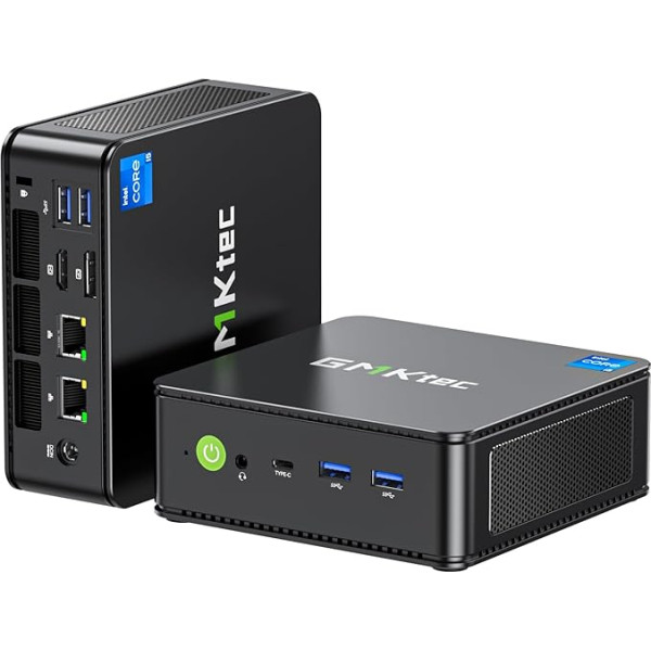 GMKtec Mini PC, K7 Plus 13th Intel Core i7-13620H (10C/16T, līdz 4,9 GHz), iepriekš instalēta Windows 11 Pro 32GB DDR5 RAM (16GB*2)/1TB PCIe Gen4 SSD Mini galddators, i225V Dual NIC/USB-C/USB4.0