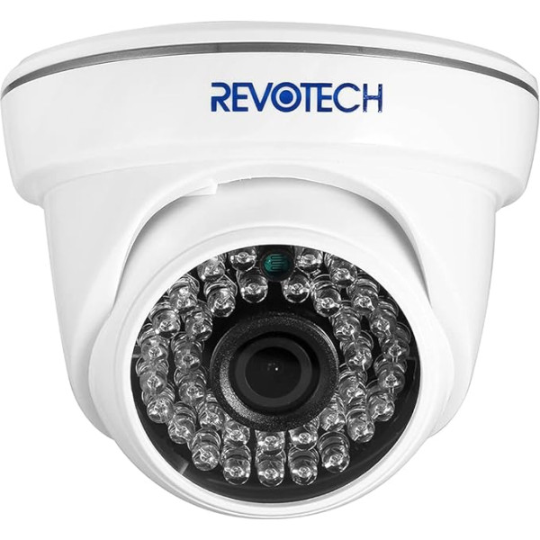 Revotech iekštelpu drošības IP kamera, HD 3MP Dome novērošanas kamera IR nakts redzamības 3,6 mm objektīvs P2P CCTV videokamera H.265/H.264 (I3012 White)