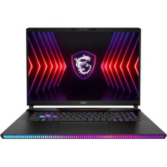 MSI Raider GE78 HX 14VHG-663ES Spēļu klēpjdators 17 collu 16:10 QHD+ 240Hz (Intel Core i9-14900HX, 64GB RAM, 2TB SSD, RTX 4080-12GB, Windows 11 Home Advanced) Core Black, spāņu QWERTY tastatūra