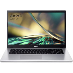 Acer Aspire 3 A317-54-73VM, 17.3-дюймовый Full HD IPS ноутбук, портативный ПК (Intel Core i7-1255U, 16GB RAM, 512GB SSD, Intel Iris Xe Graphics, Windows 11), ноутбук серый, клавиатура AZERTY (францу