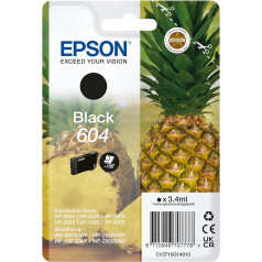 Epson Oriģinālā 604 tinte Ananāss, viena melna standarta iepakojuma, XP-2200 XP-2205 XP-3200 XP-4205 WF2910DWF WF2930DWF WF2930DWF WF2950DWF, ReadyPrint Flex tintes tarifi