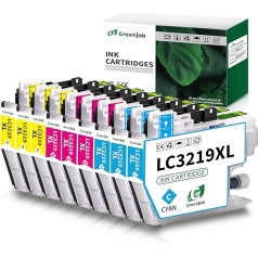 Greenjob LC3219XL kasetnes saderīgas ar Brother LC-3219XL LC3219 XL LC3219 XL LC3217 kasetnes printerim Brother MFC-J5330DW MFC-J5730DW MFC-J5335DW MFC-J6930DW MFC-J6530DW MFC-J5930DW MFC-J6935DW (Pack