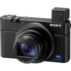 Sony RX100 VII Advanced Premium Bridge kamera (1.0 tipa sensors, 24-200 mm F2.8-4.5 Zeiss objektīvs, acu izsekošanas autofokuss cilvēkiem un dzīvniekiem, 4K video ierakstīšana un pārliekamais ekrāns)