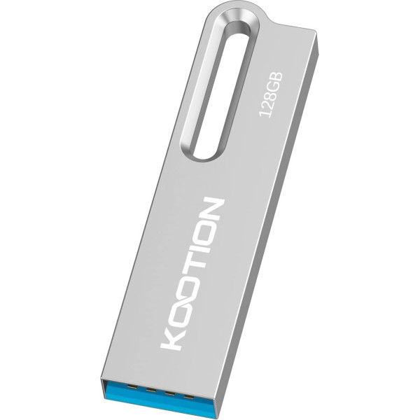 KOOTION 128GB USB zibatmiņas karte USB 3.0 Memory Stick USB Metal Data Stick 128 GB Memory Stick Waterproof Flash Drives USB Flash Drive 128G Thumb Drives datu glabāšanas Stick Thumb Drive Fast Silver