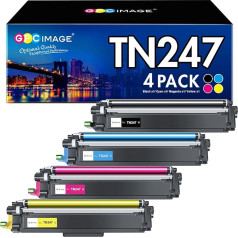 GPC IMAGE TN-243 TN-247 Kompatibel für Brother TN-243cmyk TN247 für Toner Brother MFC l3750cdw für MFC-L3770CDW DCP-L3550CDW DCP-L3510CDW HL-L3230CW HL-L3210CW (Schwarz,Cyan,Gelb,Magenta)