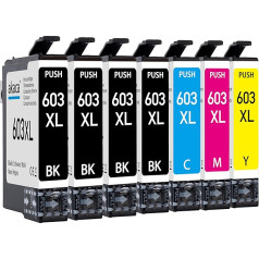 akaca saderīga tintes kasetne ar Epson 603 603XL kasetnēm priekš Expression Home XP-2100 XP-3100 XP-3150 XP-4100 XP-4150, Workforce WF-2830 WF-2830 WF-2835 WF-2840