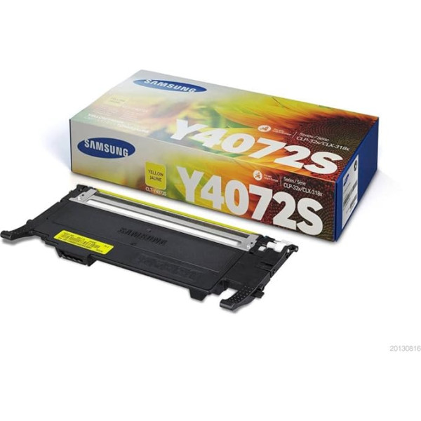 Samsung CLT-Y4072S Tonerkartusche 1000páginas gelb Tonerkassette - für Laserdrucker (Patrone, gelb, Laser, Samsung CLP-320, CLP-325, CLX-3185, Schwarz, Gelb)