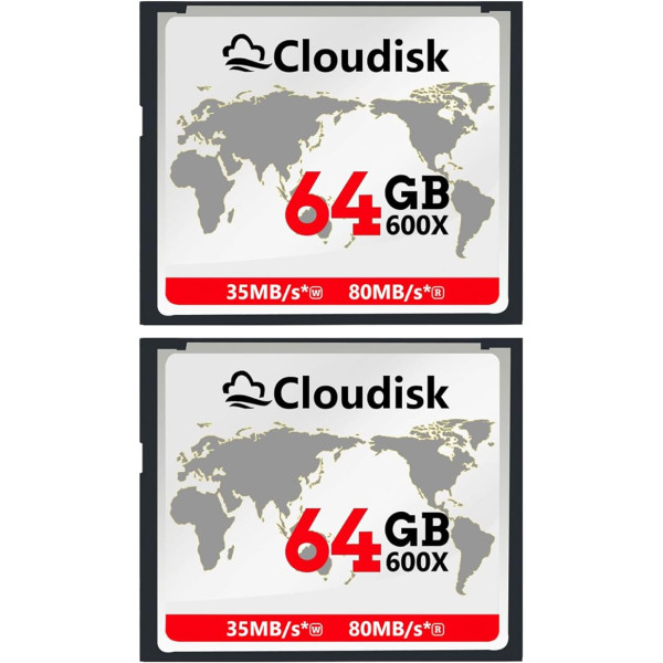 Cloudisk 2 kompaktās atmiņas karšu komplekts (64 GB)