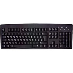 CHERRY G83-6105, Kabelgebundene Tastatur für Industrieanwendungen, Französisches Layout (AZERTY), Abriebfeste Tasten, Leicht zu Reinigen, Schwarz