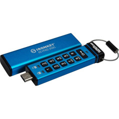 Kingston IronKey Keypad 200 Type-C Hardware Encrypted USB Flash Drive FIPS 140-3 Level 3 (Pending) with XTS-AES 256-bit Hardware Encryption - IKKP200C/128GB