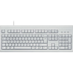 Perixx PERIBOARD-106 Ergonomiska vadu membrānas tastatūra ar izliektiem taustiņiem, itāļu izkārtojums, balta krāsā