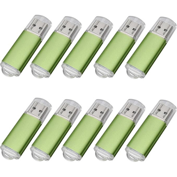 10 USB zibatmiņas, USB 2.0 atmiņas kartes, USB 2.0 atmiņas kartes, atmiņas kartes. brūnā krāsā 128 MB