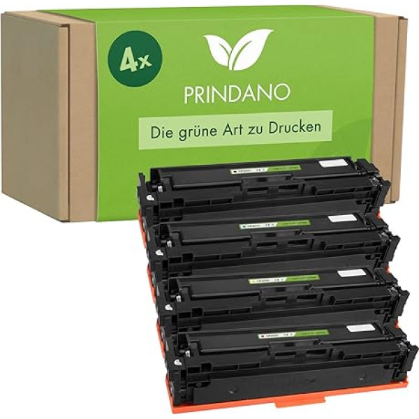 Prindano 4 tonera kasetnes, kas saderīgas ar HP 201X 201A CF400X CF400A Multipack toneru priekš Color Laserjet Pro MFP M277dw M277n M252dw M277 M277 M274n M252n M252 M277c6 (Black Cyan Yellow Magenta, 4-Pack)