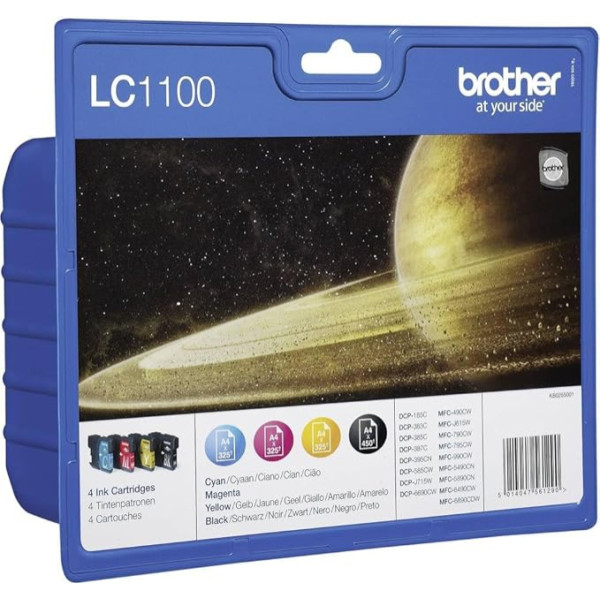 Brother LC1100 Original Tintenpatronen Value Pack (melns, dzeltens, zils, sārts, magenta)