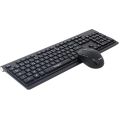 Ovegna K20 2,4GHz AZERTY bezvadu tastatūra un pele datoram, Mini PC, Mac, SmartTV, Raspberry, klēpjdatoram, Android Box, Windows Windows Windows Linux, MacOS, Android