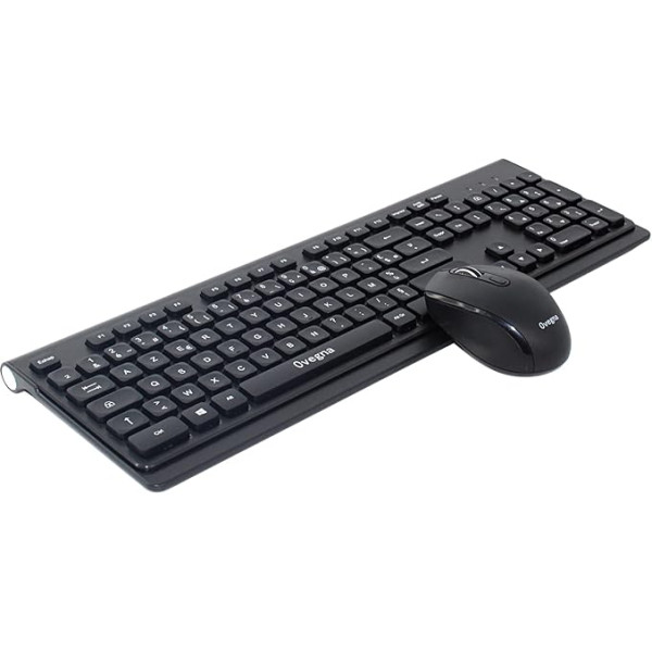 Ovegna K20 2,4GHz AZERTY bezvadu tastatūra un pele datoram, Mini PC, Mac, SmartTV, Raspberry, klēpjdatoram, Android Box, Windows Windows Windows Linux, MacOS, Android