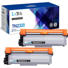 LxTek Purify TN2320 TN 2320 Toneris suderinamas su Brother MFC L2700DW TN 2310 TN2310 TN2310, skirtas Brother MFC-L2700DN HL-L2340DW HL-L2300D DCP-L2520DW DCP-L2560DW MFC-L2720DW MFC-L2740DW DW DW (2 juodos spalvos)