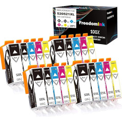 FreedomInk 20 saderīgas 520XL 521XL kasetnes Canon PGI-520 CLI-521 printeru kasetnes darbojas ar MP560 MP640 MP550 MP540 MP620 MP630 MX860 MX870 MP980 MP990 iP3600 iP4 600 iP4700