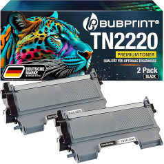 Bubprint TN 2220 2 Toner kompatibel als Ersatz für Brother TN2220 TN-2220 MFC-7360N HL-2250DN HL-2130 Fax 2840 DCP-7055 HL-2135W HL-2240 DCP-7055W MFC-7360Ne HL-2240D MFC-7460DN MFC-7860DW Schwarz